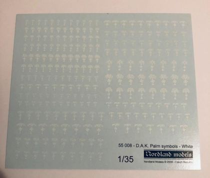 1:35 D. A.K. PALM SYMBOLS - WHITE, 240 PALMS IN 24 VARIANTS