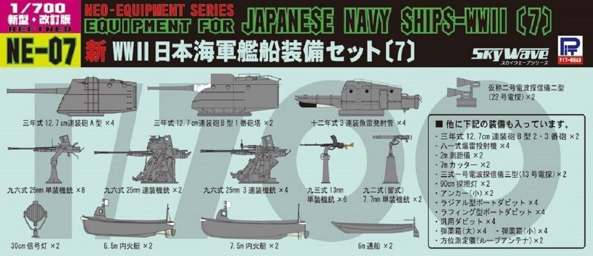1:700 Neo Equipment parts for IJN Ships (VII)