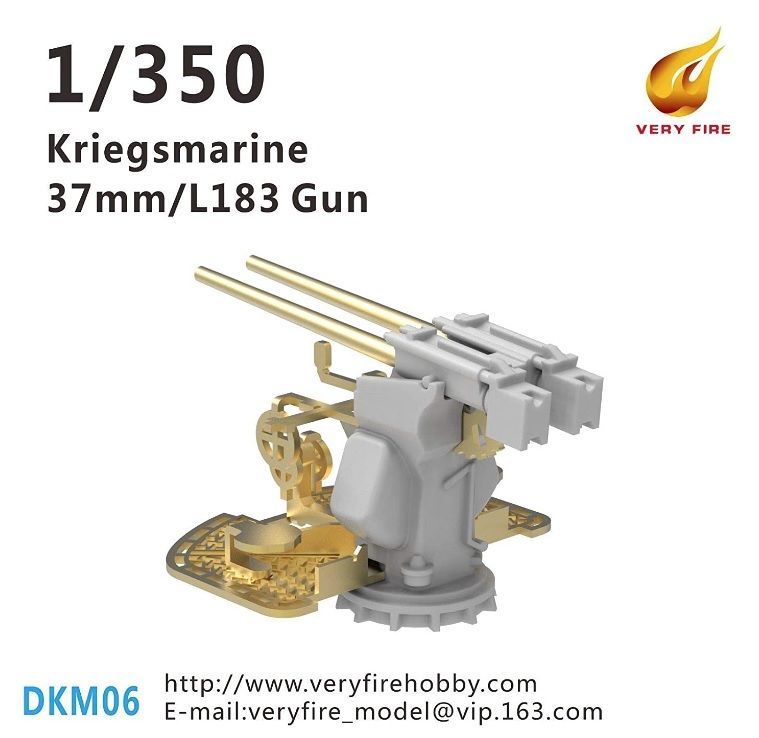 1:350 Kriegsmarine 37mm/L183 Gun (8 Sets)