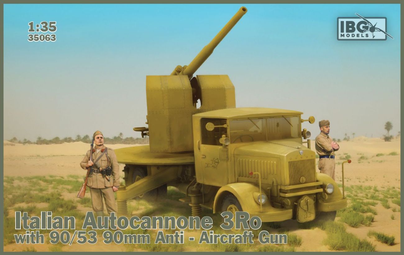 1:35 Italian Autocannone 3Ro with 90/53 90mm Anti-Aircraft Gun