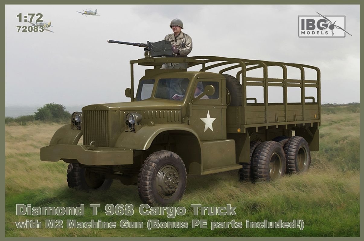 1:72 Diamond T 968 Cargo Truck with M2 Machine Gun (Bonus PE parts included!)