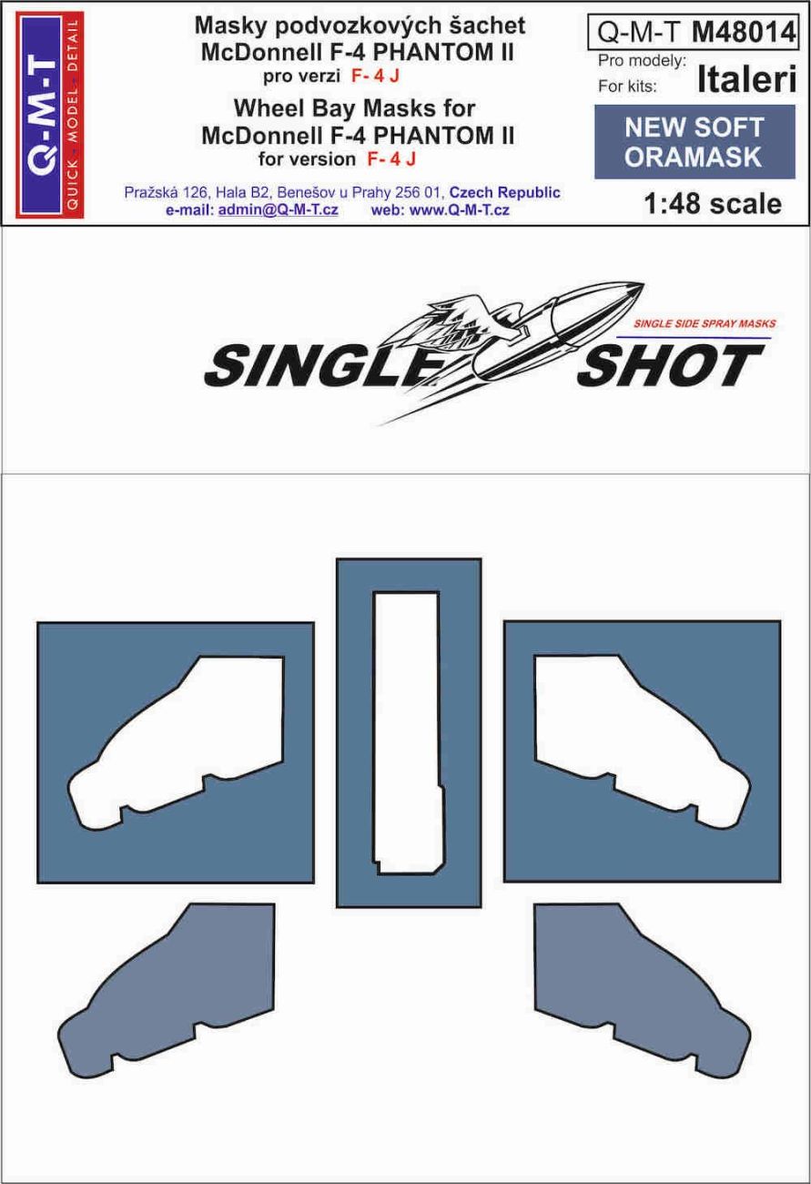 1:48 McDonnell F-4J Phantom wheel bay paint masks
