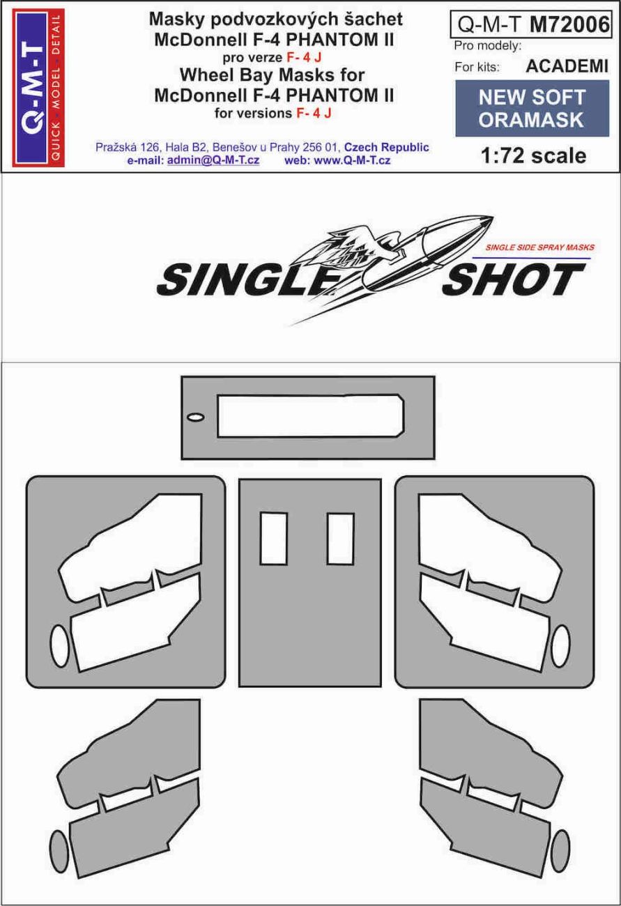 1:72 McDonnell F-4J Phantom wheel bay paint masks
