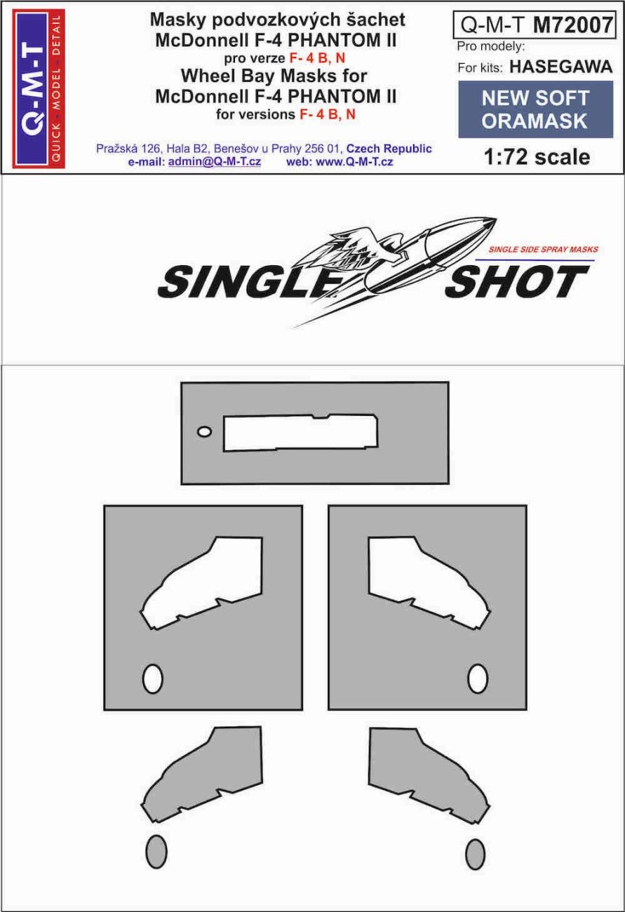 1:72 McDonnell F-4B/F-4N Phantom wheel bay paint masks