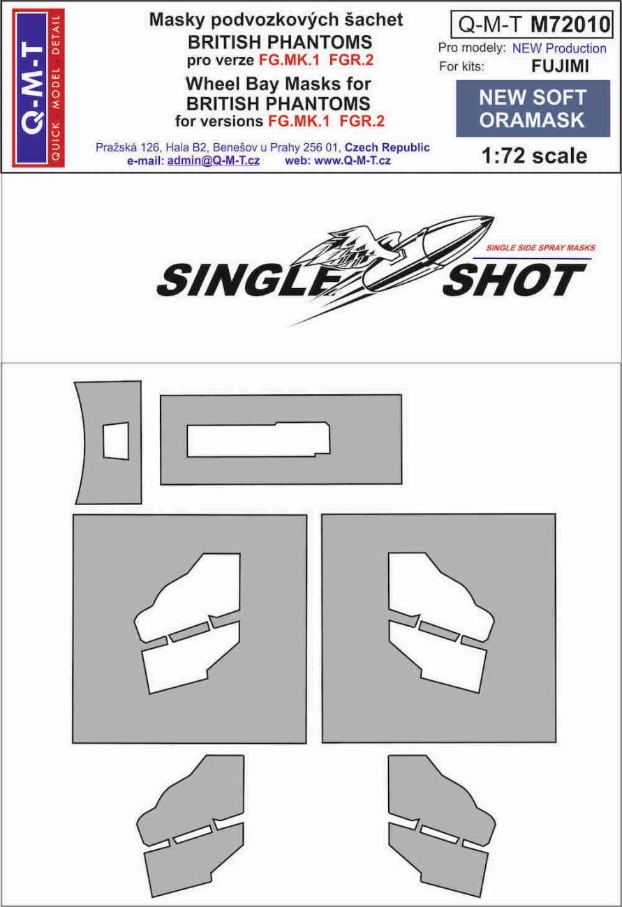 1:72 McDonnell-Douglas FG.1/FGR.2 Phantom New wheel bay paint masks