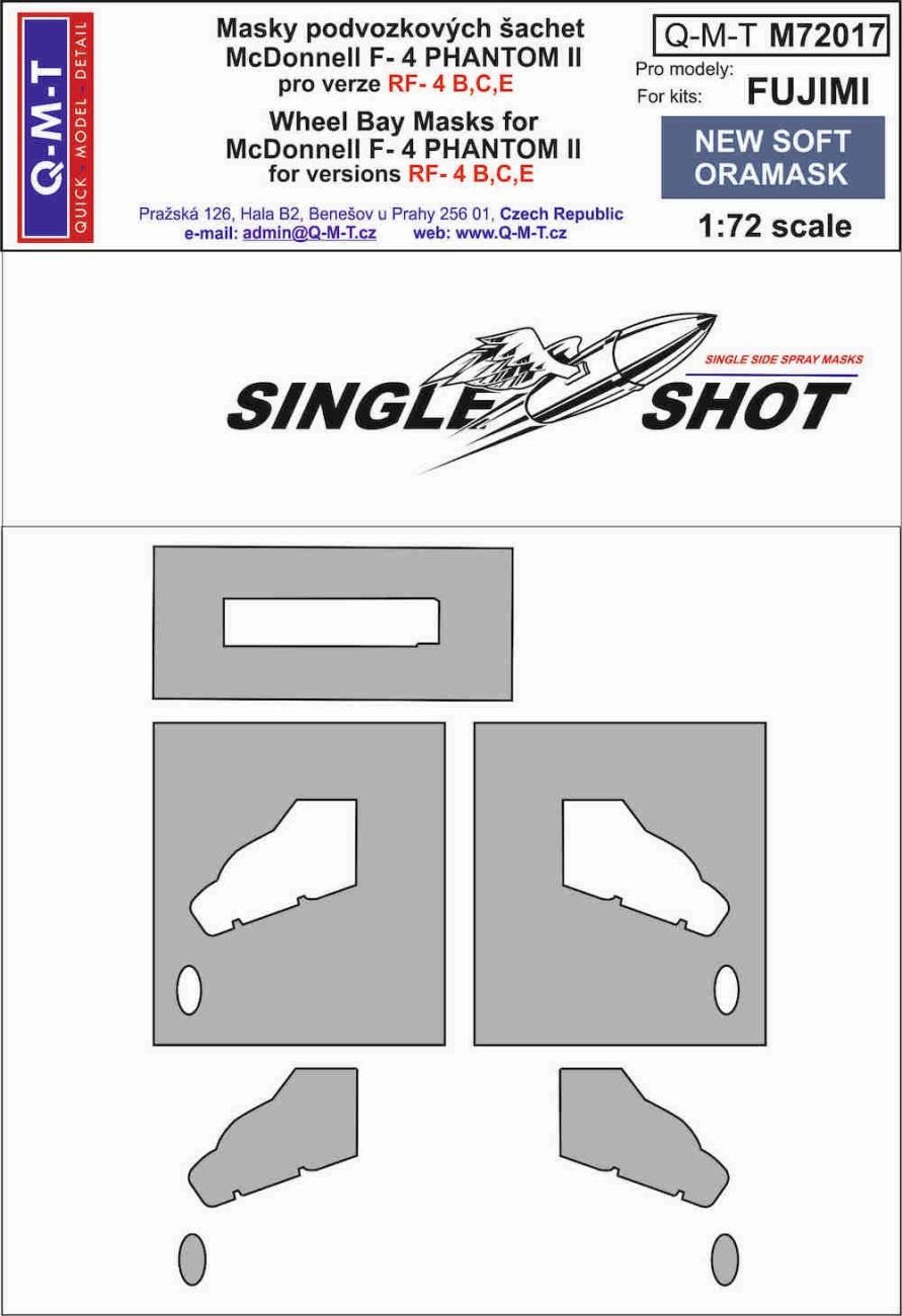 1:72 McDonnell RF-4B/F-4C/F-4E Phantom wheel bay paint masks