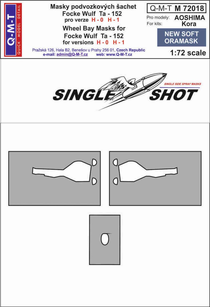 1:72 Focke-Wulf Ta-152H-0/H-1 wheel bay paint masks