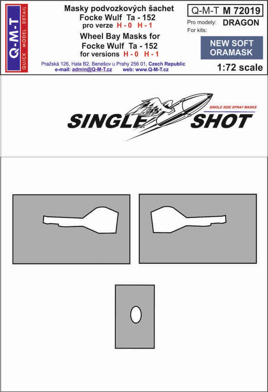 1:72 Focke-Wulf Ta-152H-0/H-1 wheel bay paint masks