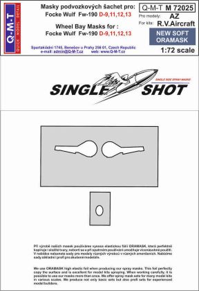 1:72 Focke-Wulf Fw-190D-9/D-11/D-12/D-13 wheel bay paint masks