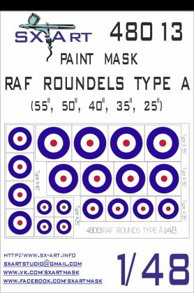 1:48 RAF Roundels Type A Painting Mask