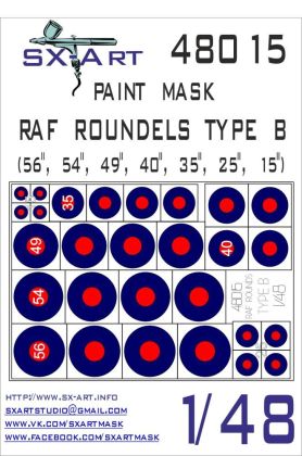 1:48 RAF Roundels Type B Painting Mask