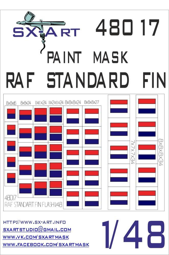 1:48 RAF Standard Fin Painting Mask