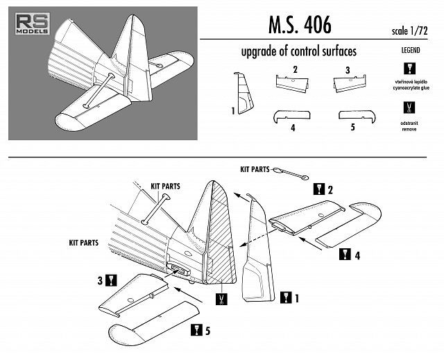 1:72 Detail set pro Morane MS.406 RS Models