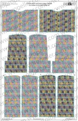 1:32 5 COLOR UPPER AND LOWER WINGS LOZENGE FOR FOKKER D. VII (OAW. ) WNW KIT