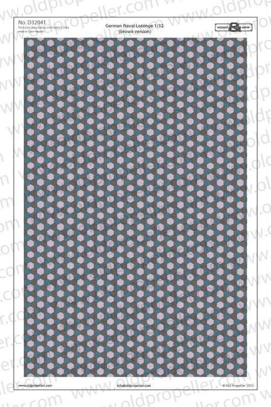 1:32 GERMAN NAVAL LOZENGE, FABRIC TEXTURE - BROWN VERSION