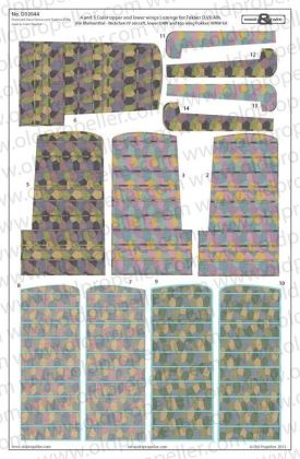 1:32 4 AND 5 COLOR UPPER AND LOWER WINGS LOZENGE FOR FOKKER D. VII ALB.