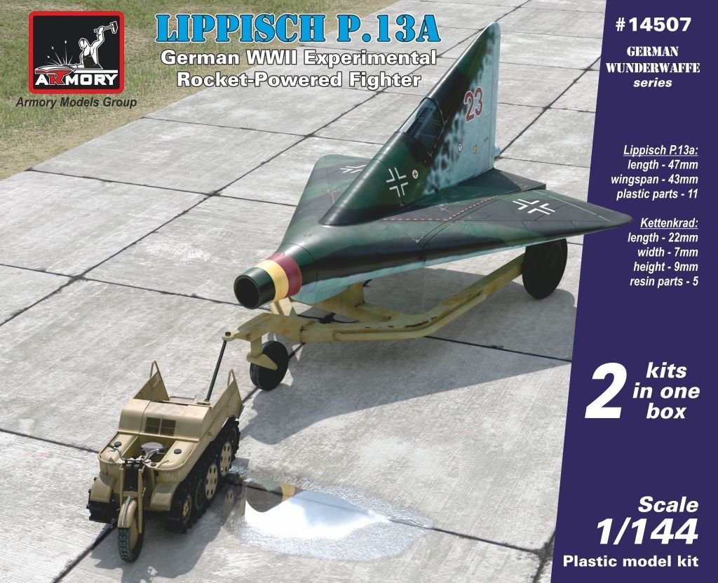 1:144 Lippisch P13a w/ Kettenkrad