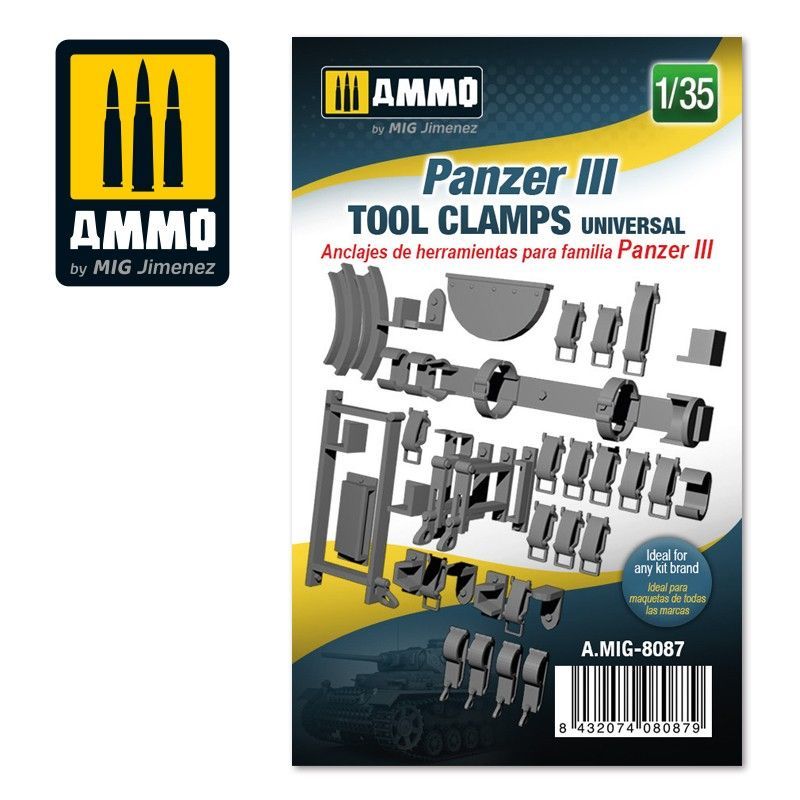 1:35 Panzer III tool clamps universal