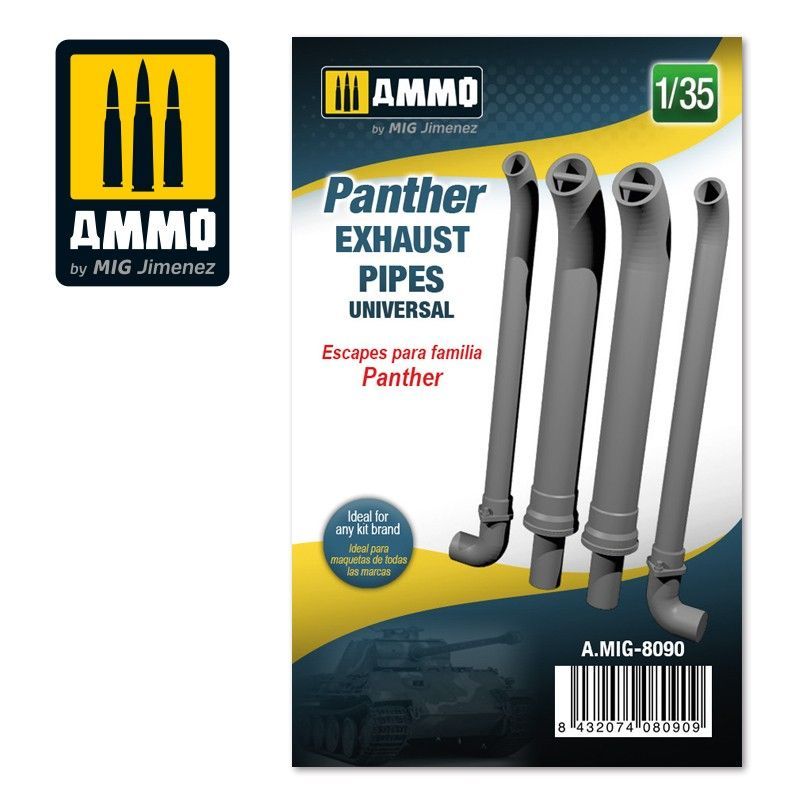 1:35 Panther exhausts pipes universal