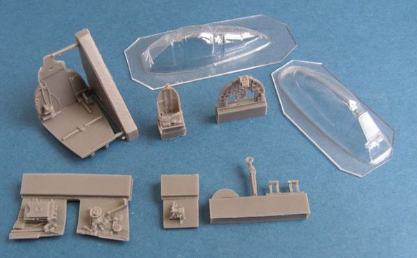 1:72 DH. 100 Vampire Mk 1+ vacu canopies - Amodel
