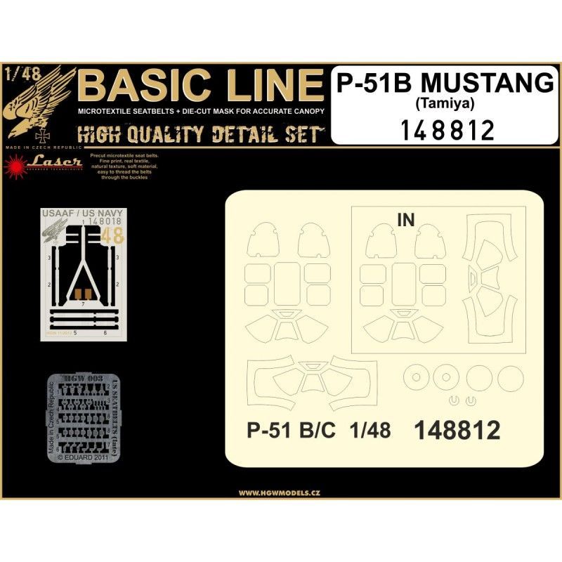 1:48 P-51 MUSTANG (TAMIYA) - BASIC LINE PLUS