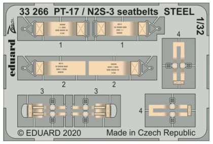 1:32 Stearman PT-17/N2S-3 seatbelts STEEL