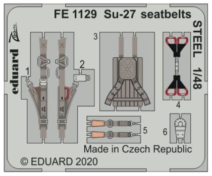 1:48 Sukhoi Su-27S seatbelts STEEL