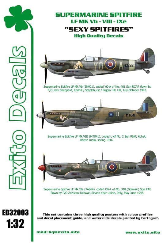 1:32 Sexy Spitfires - Supermarine Spitfire LF Mk Vb - VIII - IXe