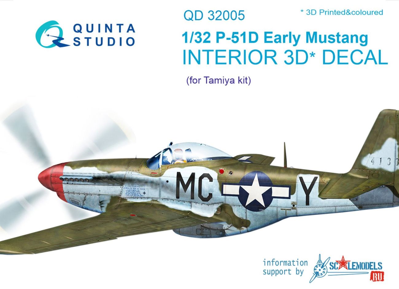 1:32 P-51D (Early) Interior 3D Decal