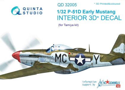 1:32 P-51D (Early) Interior 3D Decal