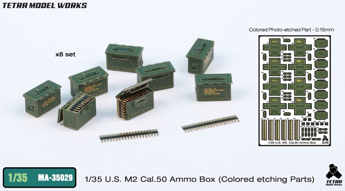 1:35 U.S. M2 Cal.50 Ammo Box (Colored etching Parts)