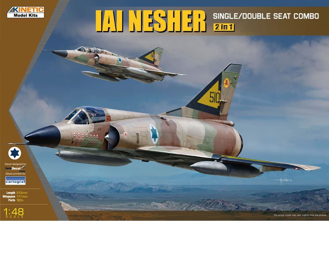 1:48 IAI NESHER (2-IN-1, Single/Double seat combo)