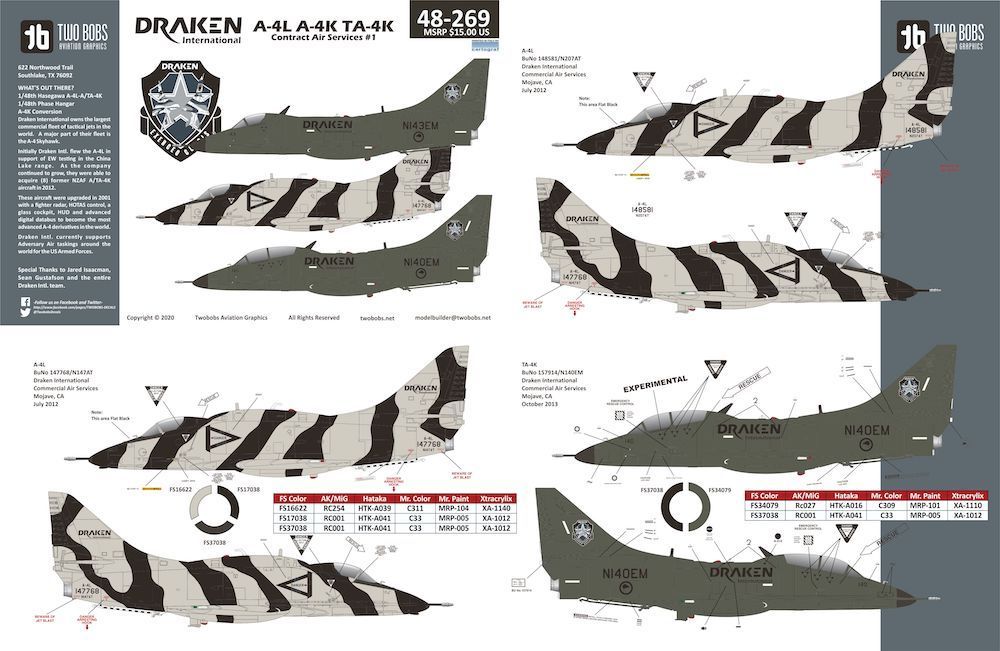 1:48 Douglas A-4L/A-4K/TA-4K Skyhawk Draken Contract Air Services 1