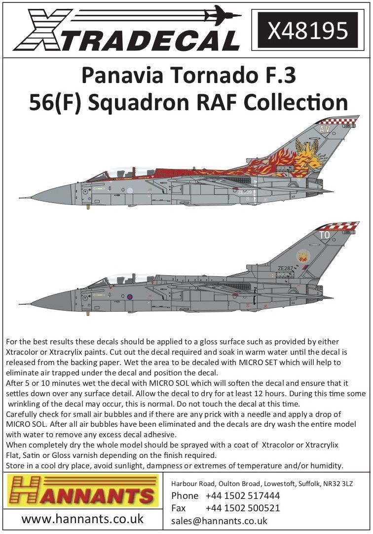 1:48 Panavia Tornado F.3 56(F) Squadron Firebirds
