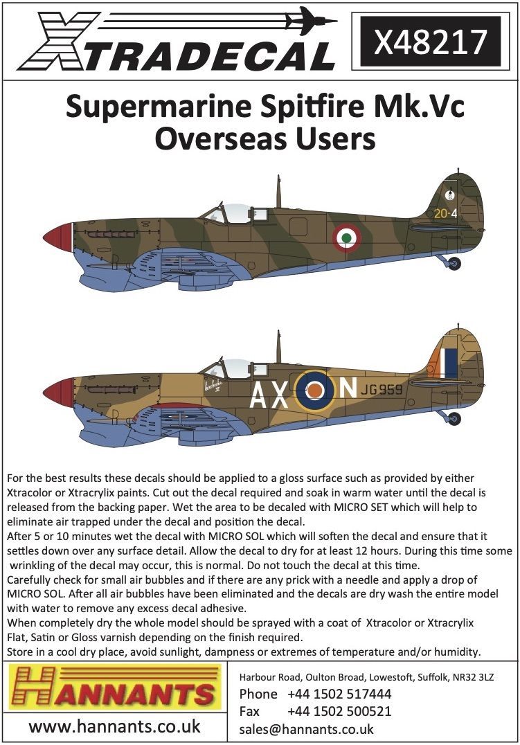 1:48 Supermarine Spitfire Mk.Vc Overseas Users