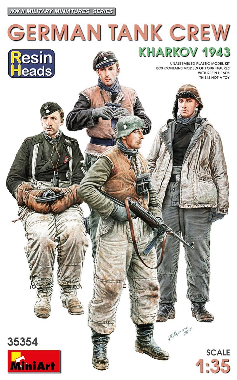 1:35 GERMAN TANK CREW. KHARKOV 1943. RESIN HEADS