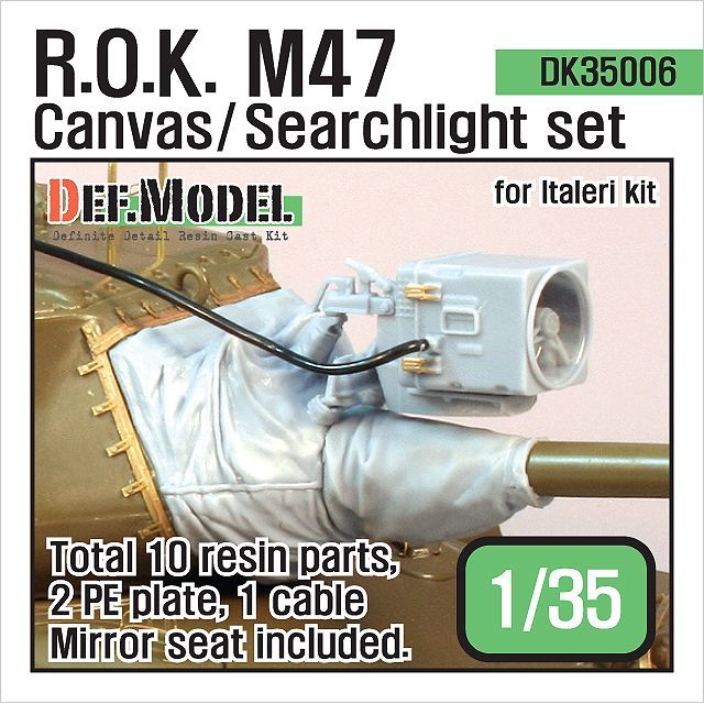 1:35 ROK M47 Canvas cover with AN/VSS-3 Searchlight set