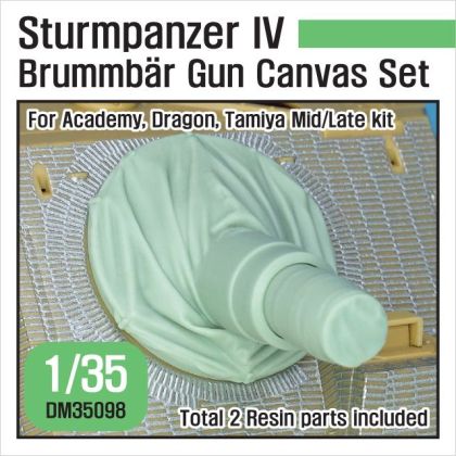 1:35 WW2 German Sturmpanzer IV Brummbar main gun Canvas cover for