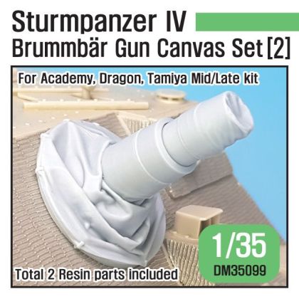 1:35 WW2 German Sturmpanzer IV Brummbar main gun Canvas cover(2)-High angle