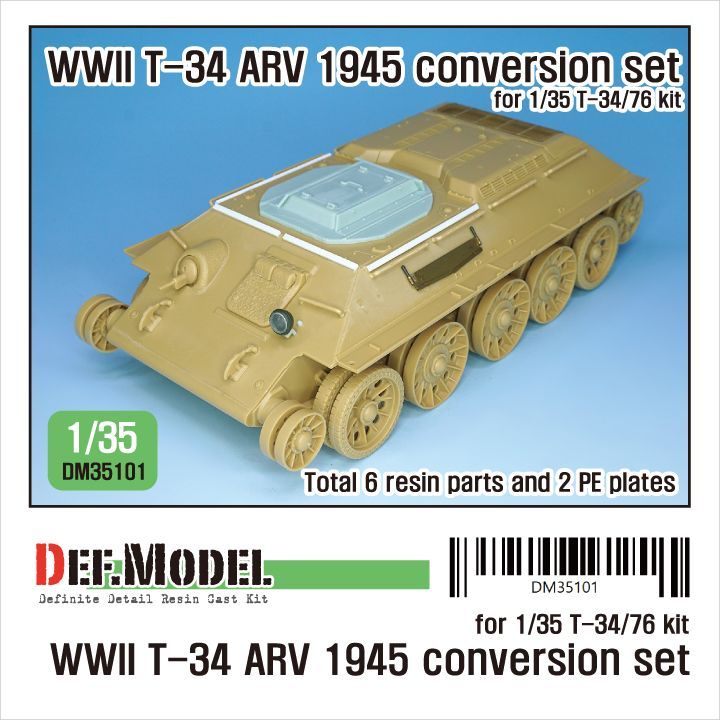 1:35 WWII Soviet T-34 ARV 1945 coversion set