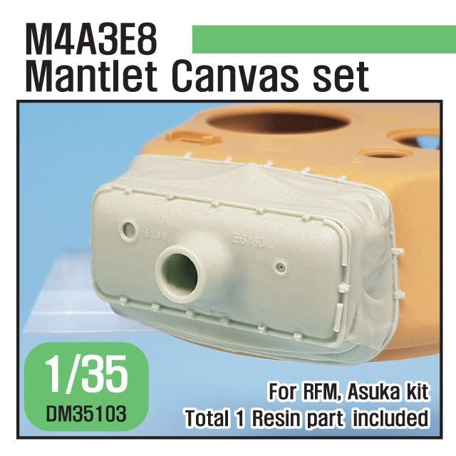 1:35 US M4A3E8 Sherman Mantlet canvas cover set