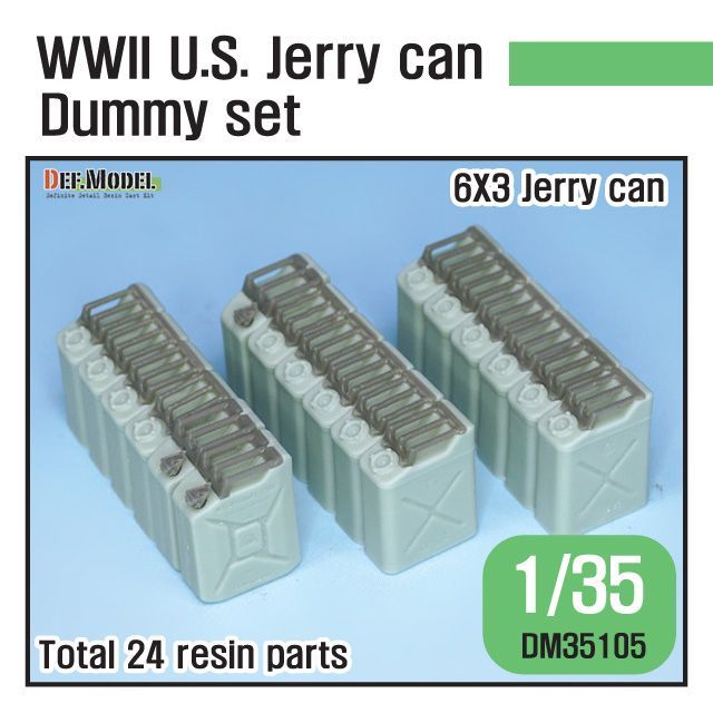 1:35 WWII US Dummy Jerry can set for loading on trailer