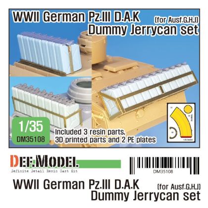 1:35 WWII German Pz.III D.A.K Jerrycan set (for Ausf.G,H,J)