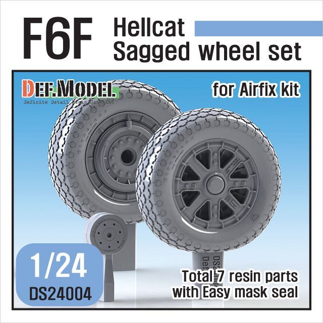 1:24 F6f Hellcat Sagged Wheel set