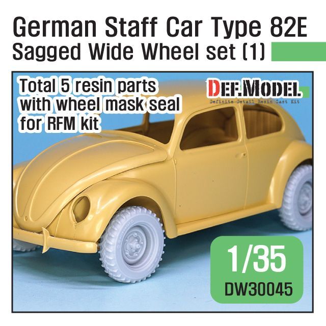 1:35 WW2 German Staff Car Type 82E Wheel set 01-Wide(contienetal)