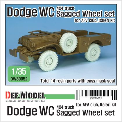 1:35 WW2 U.S Dodge WC 4X4 Sagged wheel set