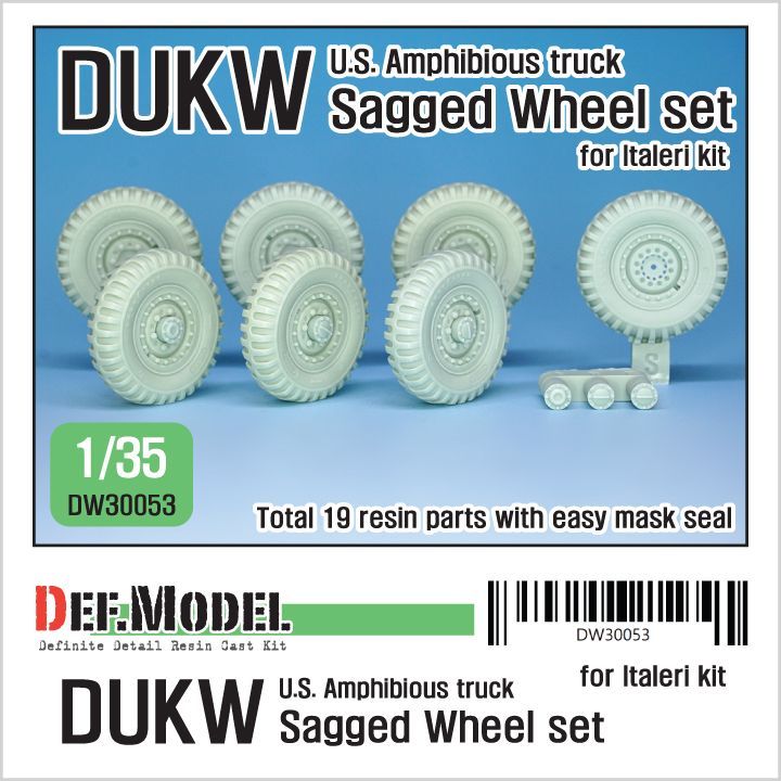 1:35 WW2 U.S DUKW Amphibious truck Sagged wheel set