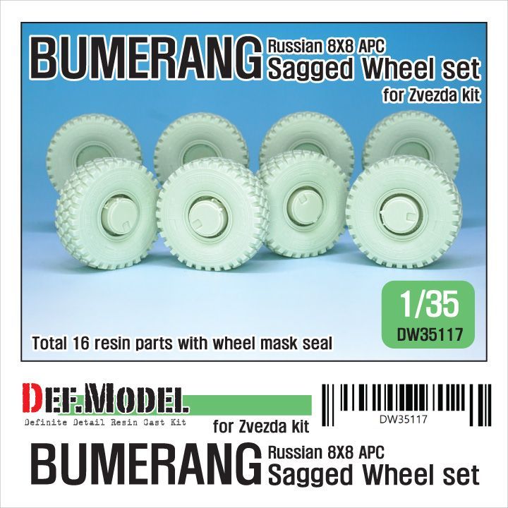 1:35 Russian VPK-7829 Bumerang APC Sagged wheel set