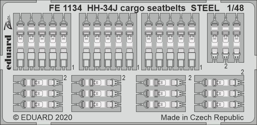 1:48 Sikorsky HH-34J cargo seatbelts STEEL