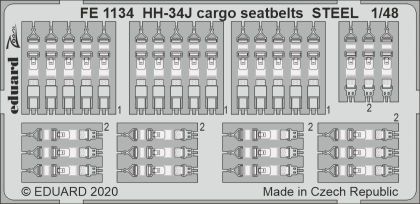 1:48 Sikorsky HH-34J cargo seatbelts STEEL